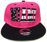 Snapback Cap Miami pink-schwarz