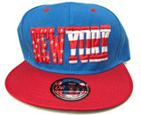Snapback Cap New York blau-rot