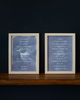 This silence in blue 1 en 2 op canvas