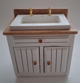 Pine and Cream Wood Sink Unit