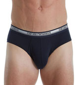 EMPORIO ARMANI Confezione Bipack da 2 Boxer Shorts Parigamba Uomo Cotone Stretch Marine Blue in Elegante Scatola