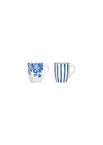 Becher gestreift / Blumendecor