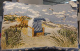 Kissen mit Strandkorbmotiv