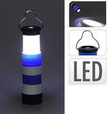 3in1 Taschenlampe Leuchtturm Zoomfunktion blau-weiß