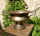 Große Blech Amphore Antik Gold mit Henkeln