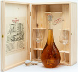 Vieille Poire Fruchtflasche in Holzbox mit 2 Gläsern