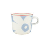 Marimekko Oiva / Juhla Unikko Kaffeetasse 200 ml, Farbe: Weiß, Hellblau, Orangerot