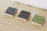 Coaster Set (4)  Leaves Design  3.5" x 3.5" and 1/4" Thick   K-WC01-LV