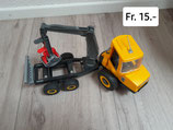 Holzkranlastwagen klein Gelb