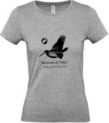 Tee-shirt GRIS  les bécassiers FEMME