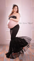 2-Teiler Babybauchkleid / Belly Kleid "Luna" für Fotografie schwarz