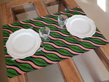 Double-set de table vagues rose/vert
