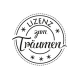 Stempel Lizenz zum Träumen , 3cm ø