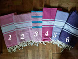 Fouta  tons rose - parme