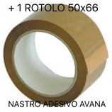 NASTRO ADESIVO PPL SILENZIOSO AVANA 50mmx66MT - PREZZO PER 1 ROTOLO-