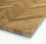 Teakholz Platte, Massivholz, Fischgrätmuster, 30x1000x2000 mm