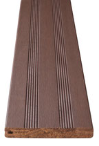 aMbooo, Bambus, Terrassen Start-/Enddiele, 20x140x1870 mm, glatt/französisch, Ipé vorgeölt, einseitig genutet, einseitig glatt
