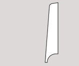 Sockelleiste, Birke, massiv, unbehandelt, konisch, 60x12/8 mm