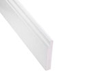 Sockelleiste, Lärche, massiv, weiss lackiert (RAL 9016), Hamburger Profil, 80x15 mm