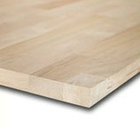 Gummibaumholz Platte, Massivholz keilgezinkt, 20x1000x2000 mm