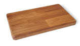 Schneide- und Frühstücksbrett, Teak (Tectona grandis), keilgezinkt, 25x15x1.8 cm -