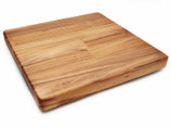 Schneidebrett, Teak (Tectona grandis), keilgezinkt, 40x40x4 cm -