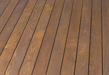 Thermo Esche, Terrassendielen, 21x130x3300 mm, glatt/glatt, geölt, seitlich genutet
