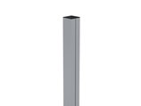 Aluminium Pfostenset, für Bambus Rhombus Zaun, hell eloxiert, zum einbetonieren, inkl. Kappe und Abstandhalter, 70x70x2700 mm