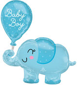 Folienballon Babyboy hellblau 73x78 cm