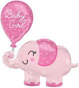Folienballon Babygirl rosa 73x78 cm