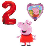 Peppa Pig Ballon-Set – Zahl, Herz & Figur