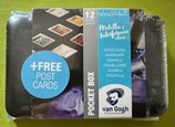 ACTION: Van Gogh Aquarellfarben Pocket Box / Metallic und Glitzerfarben & Postkarten (Aquarellpapier in Schwarz)