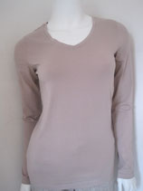 Langarm V-Shirt von White T
