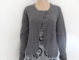 Kaschmir Strickjacke in titan-grau von RIANI Gr. 44