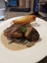 Cabecero de porc cuisson 12h, sauce morilles