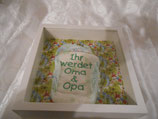 Bestickte Windel "Ihr werdet Oma und Opa"