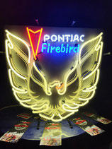 Pontiac Neonwerbung Firebird Reklame US Car Garage Werkstatt Halle Reklame