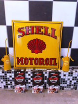 Shell Muschel Motoroil Emaileschild Nostalgie Emaille Deko Industrie Halle