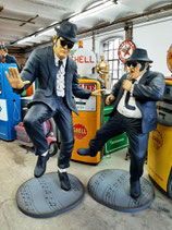 Blues Brothers Figur Double XXL Figuren Skulpturen lebensgroße Deko Statue