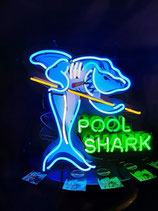 Pool Shark Billard Neon Reklame Werbung Leuchtschild Sportsbar Deko