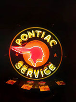 Pontiac US Neon Service Garage USA-Werkstatt Halle Nostaglie Reklame