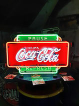 Coca Cola Pause Refresh Neon Werbung Reklame Gastronomie Leuchtschild