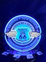 Route 66 Neon Werbung Hintergrund Schild Reklame US-Diner Interstate 66