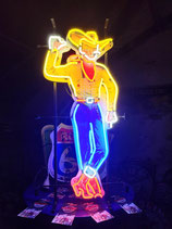 Las Vegas Neonlicht Cowboy Nevada Vic Neonreklame Leuchtschild Neonwerbung