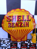 Shell Benzin Emaille Muschel Schild Emaileschild Benzin Deko Retro Halle