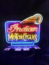 Indian Motorcycles USA-Neon Gastro Leuchtschild Motorrad Shop Reklame