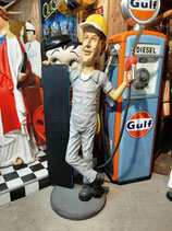 US-Gasoline Shell Mann Tankwart - GFK Figur Skulptur Statue Deko Tankstelle