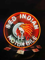 Red Indian Motor Oils US Neon Leuchtreklame Amerika Indianer Werbung