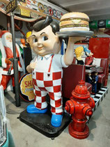 Big Boy Figur Skulptur mit Hamburger" GFK Figur Deko Statue Eyecatcher