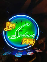 Seeburg Neon Jukebox Musikbox Retro Werbung Hintergrund Dekoration Licht